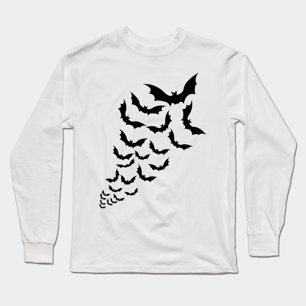 Bats Halloween Gift Long Sleeve T-Shirt by ChrisWilson